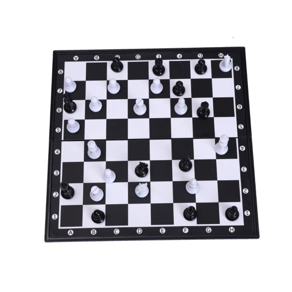 Amazon.co.jp: チェス白黒チェスプラスチックトラベルチェスセット子供